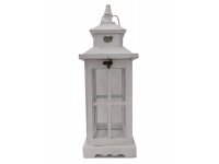 Lucerna 30x30 výška 80cm bílá s kovem